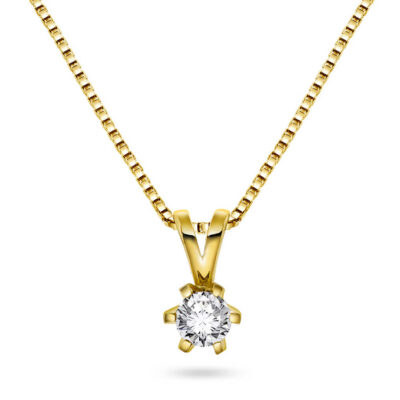 Vida anheng i gull m/dia 0,20 ct TWSI