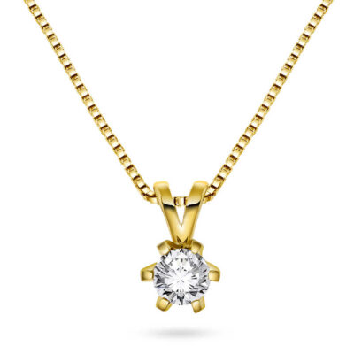 Vida anheng i gull m/dia 0,30 ct TWSI