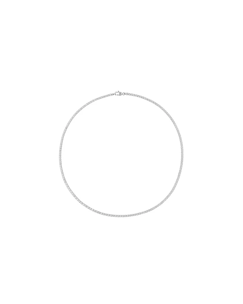 Shiny Tennis Necklace Silver