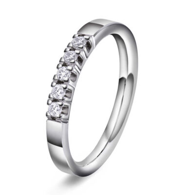 Ring i gull med diamanter 0,15 TWVS