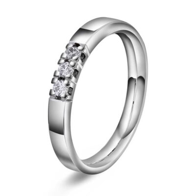 Ring i gull med diamanter 0,15 TWVS