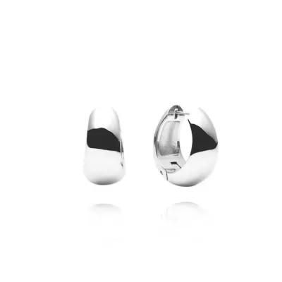 Aura Bold Silver Hoops