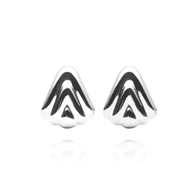 Deco Drop Silver Earrings