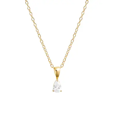 Belle Necklace Gold - White