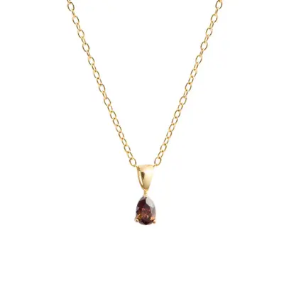Belle Necklace Gold - Coffee