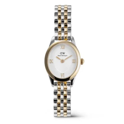 Ophelia Oval Mini Tofarget Stål / Hvit 25,5 x 22mm