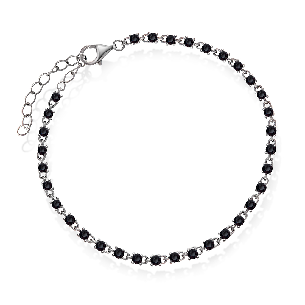 Zela armbånd med sort zirkonia
