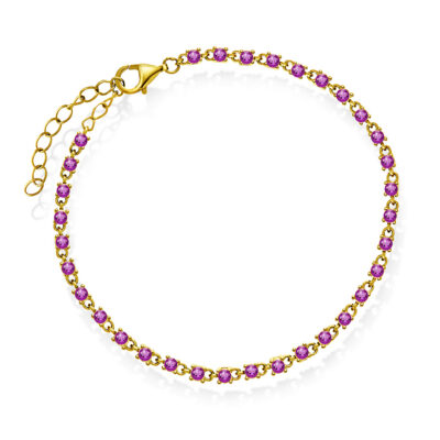 Zela armbånd med rosa zirkonia