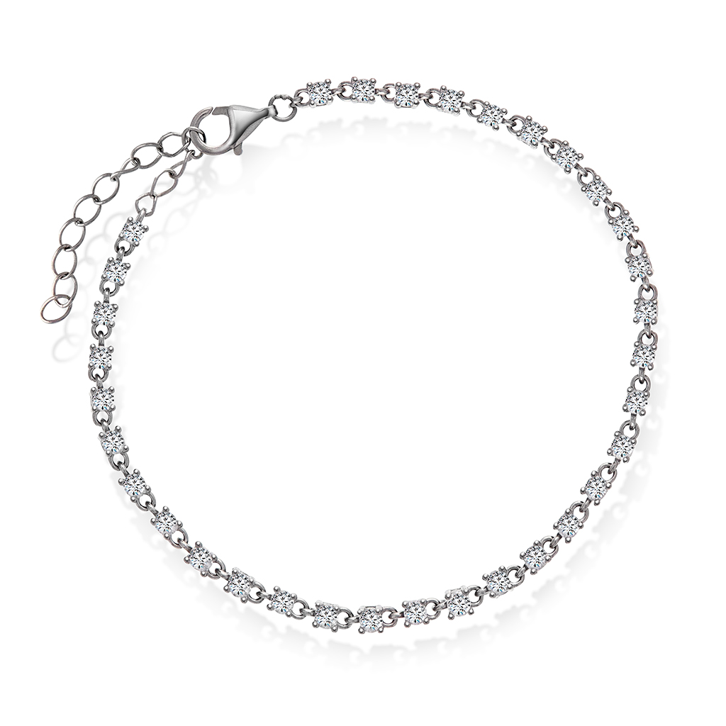 Zela armbånd med hvit zirkonia