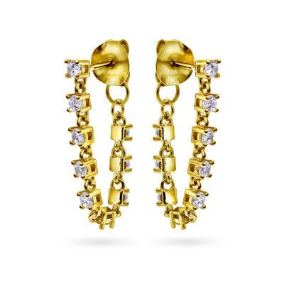 Zela øredobber med hvit zirkonia