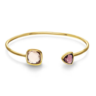Mirage armring med rosa stener