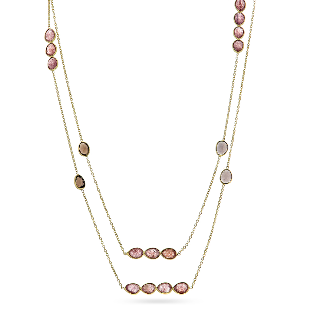 Mirage kjede i sølv med steiner