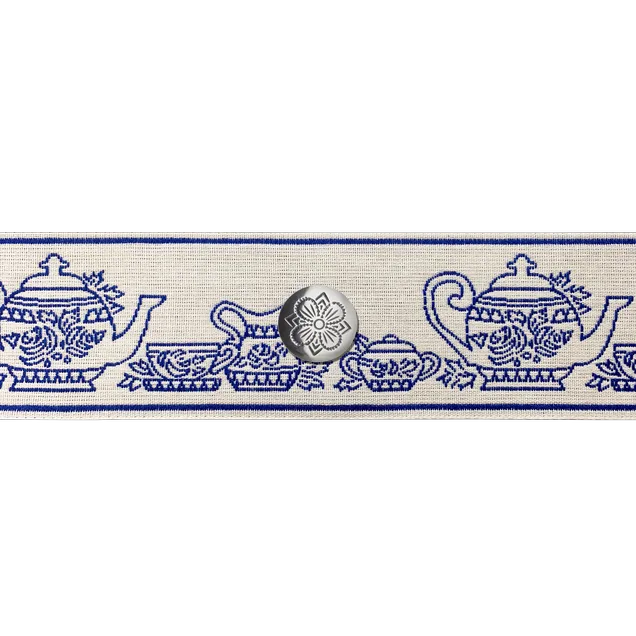 Osteknapp kløver med bånd i gavepakning, oksidert