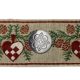 Osteknapp kløver med bånd i gavepakning, oksidert - Bilde 3