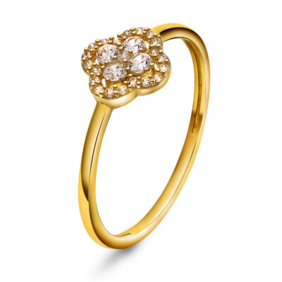 Ring i gull med zirkonia