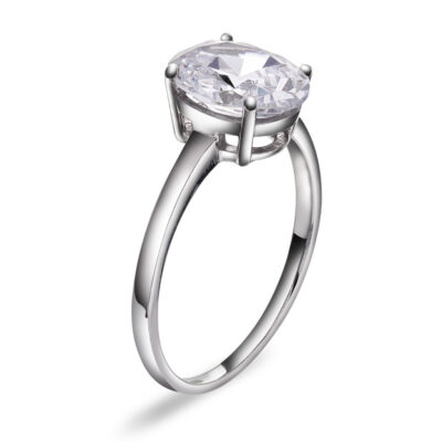 Lyra ring i sølv med zirkonia