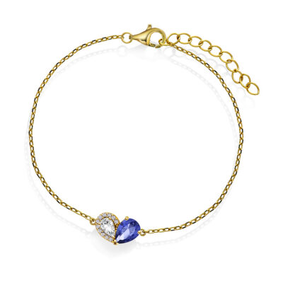 Sammen armbånd i sølv med zirkonia