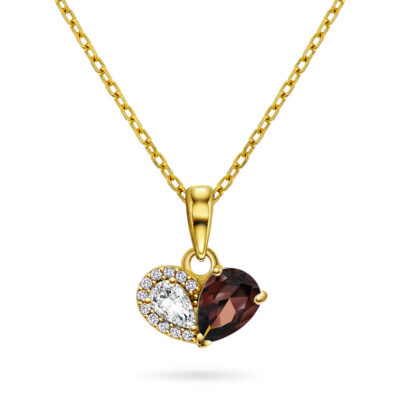 Sammen smykke i sølv med zirkonia