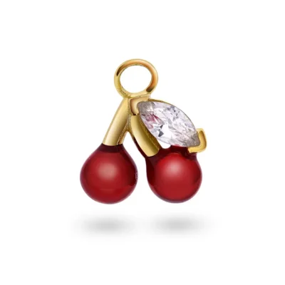 Cherry Pop charm i 925 forgylt sølv