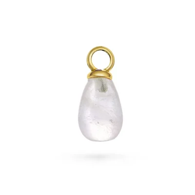 Crystal Clear charm i 925 forgylt sølv