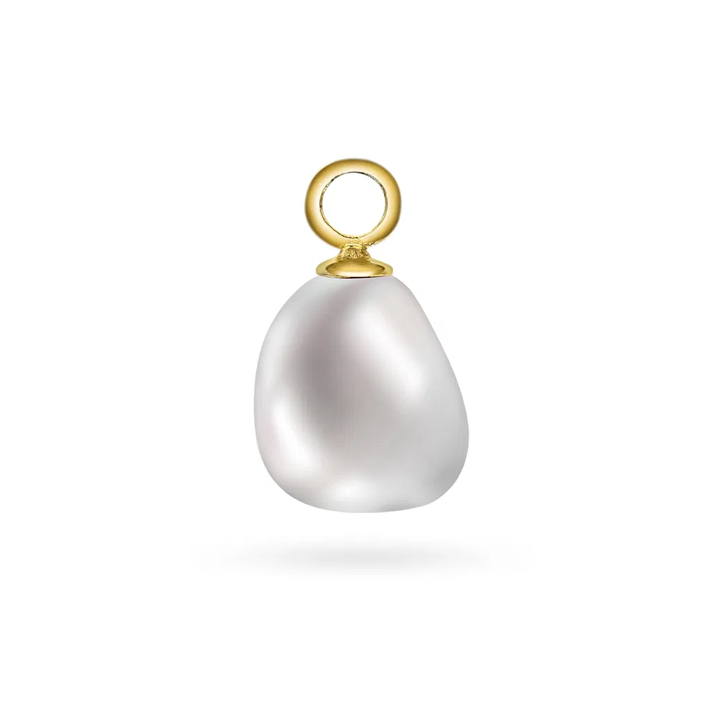 Pearlfect charm i 925 forgylt sølv