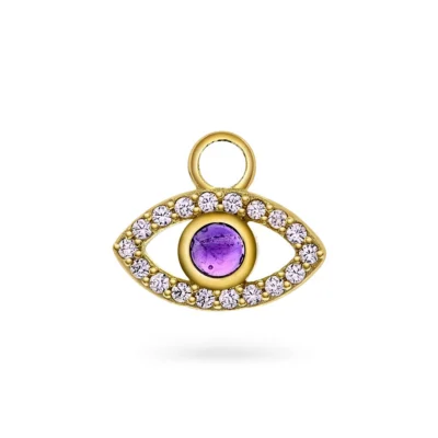 Eye Got You charm i 925 forgylt sølv
