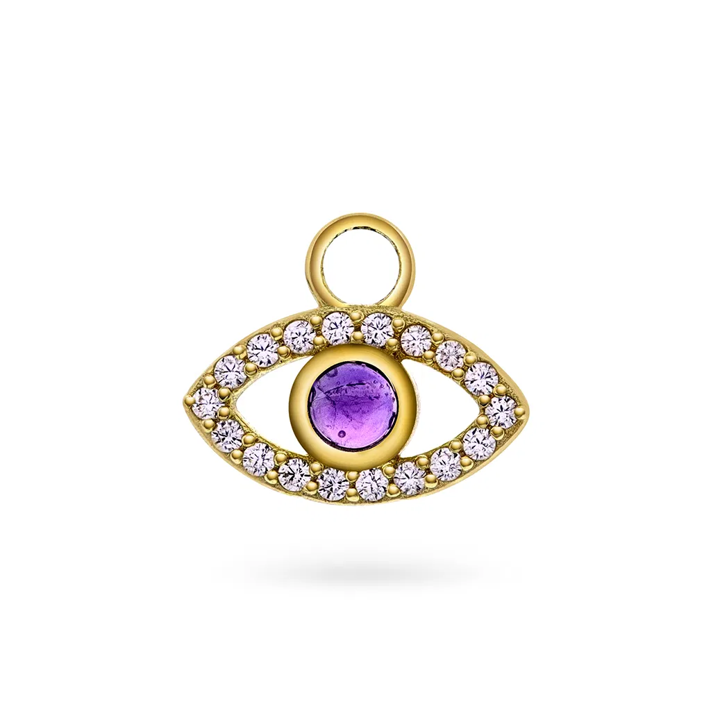 Eye Got You charm i 925 forgylt sølv