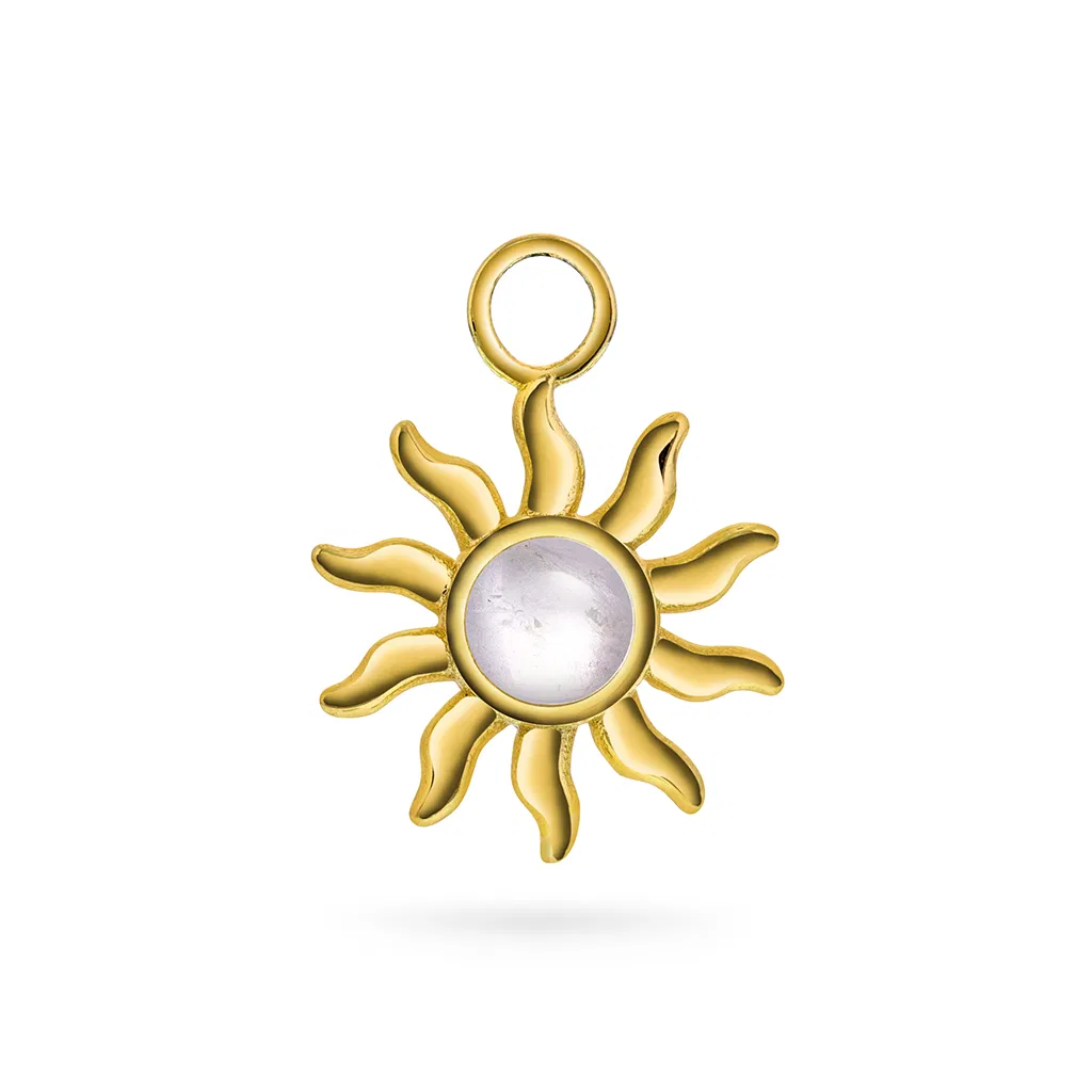 Ray of Yay charm i 925 forgylt sølv