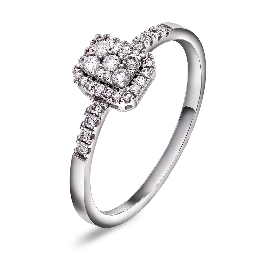 Ring i gull med diamant 0,33 ct WP