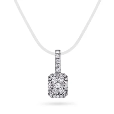 Anheng i gull med diamant 0,18 ct WP