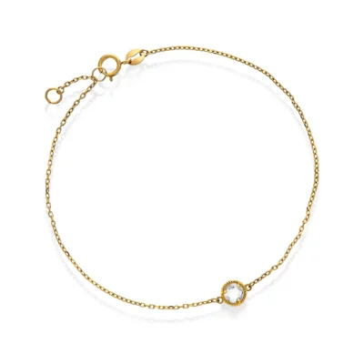 Armbånd i gull med zirkonia