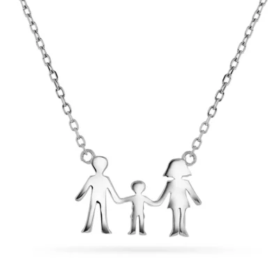 Smykke i 925 sølv mor, far, sønn
