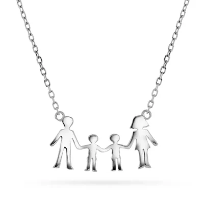 Smykke i 925 sølv mor, far, to gutter