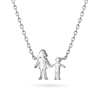 Smykke i 925 sølv mor og gutt