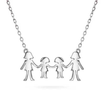 Smykke i 925 sølv med to mødre og to døtre