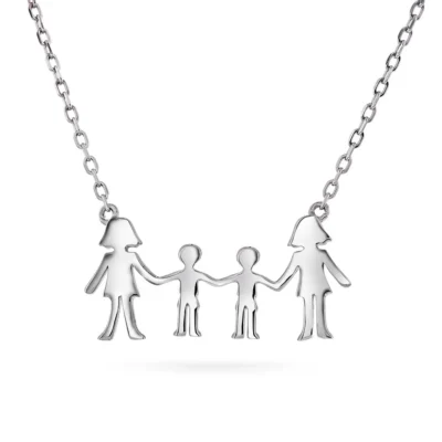 Smykke i 925 sølv med to mødre og to sønner