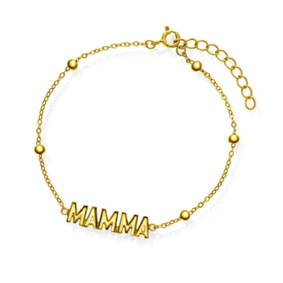 Armbånd i 925 forgylt sølv - mamma