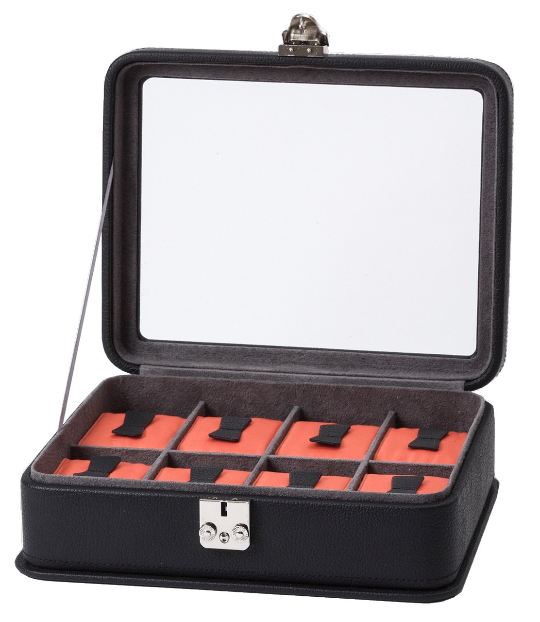 Klokkeboks skrin 35329 8ur Sort/grå-Orange puter - Bilde 2