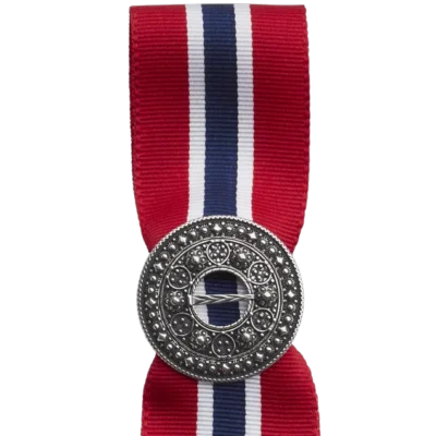 17.mai-sløyfepin 2-i-1, oksidert