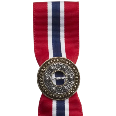 17.mai-sløyfepin 2-i-1, oksidert/gamalforgylt