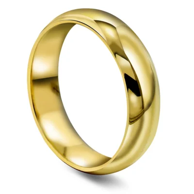 5 mm glatt ring innv. buet 375 gull