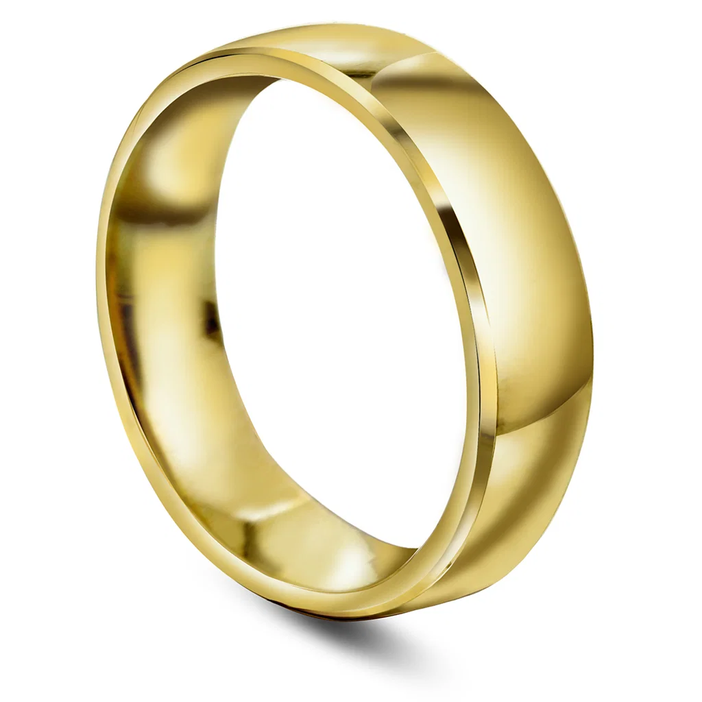 5 mm glatt ring innv. buet 375 gull