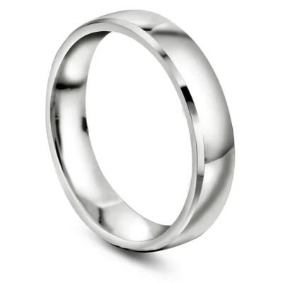 4 mm glatt ring innv. buet 375 gull