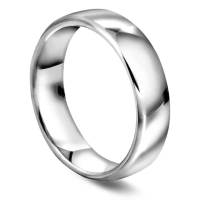 5 mm glatt ring innv. buet 375 gull