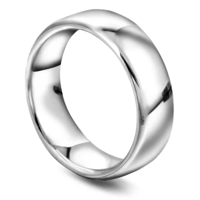 6 mm glatt ring innv. buet 375 gull