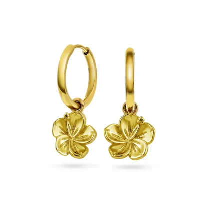 Hibiscus hoops i forgylt stål