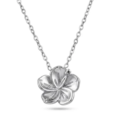 Hibiscus necklace i stål