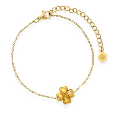 Lucky bracelet i forgylt stål
